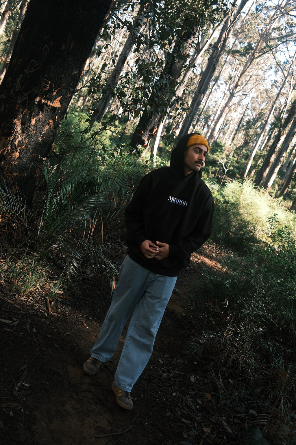 Bold Logo Embroidered Hoodie (Black)