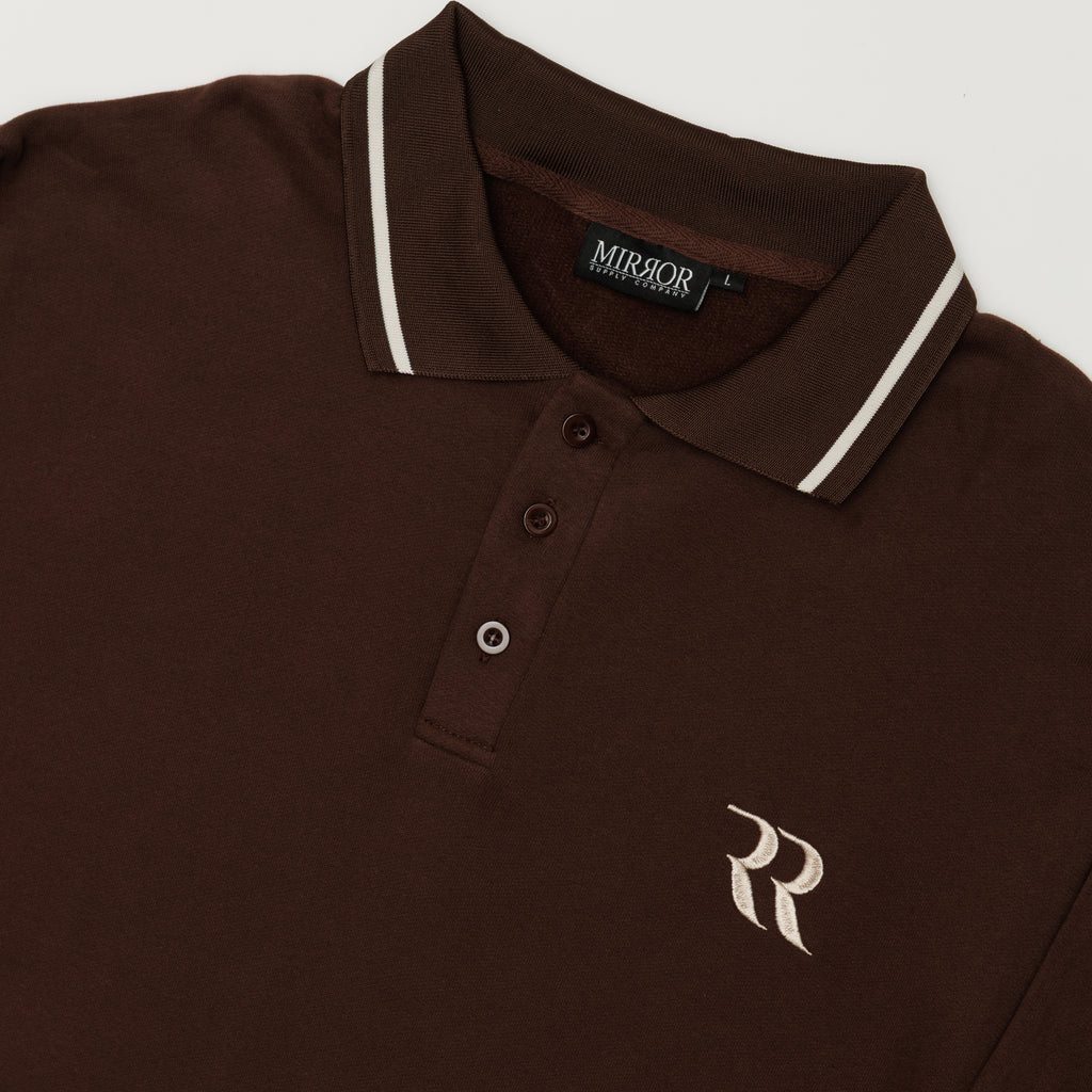 Prestige Logo Heavyweight Rugby (Brown)