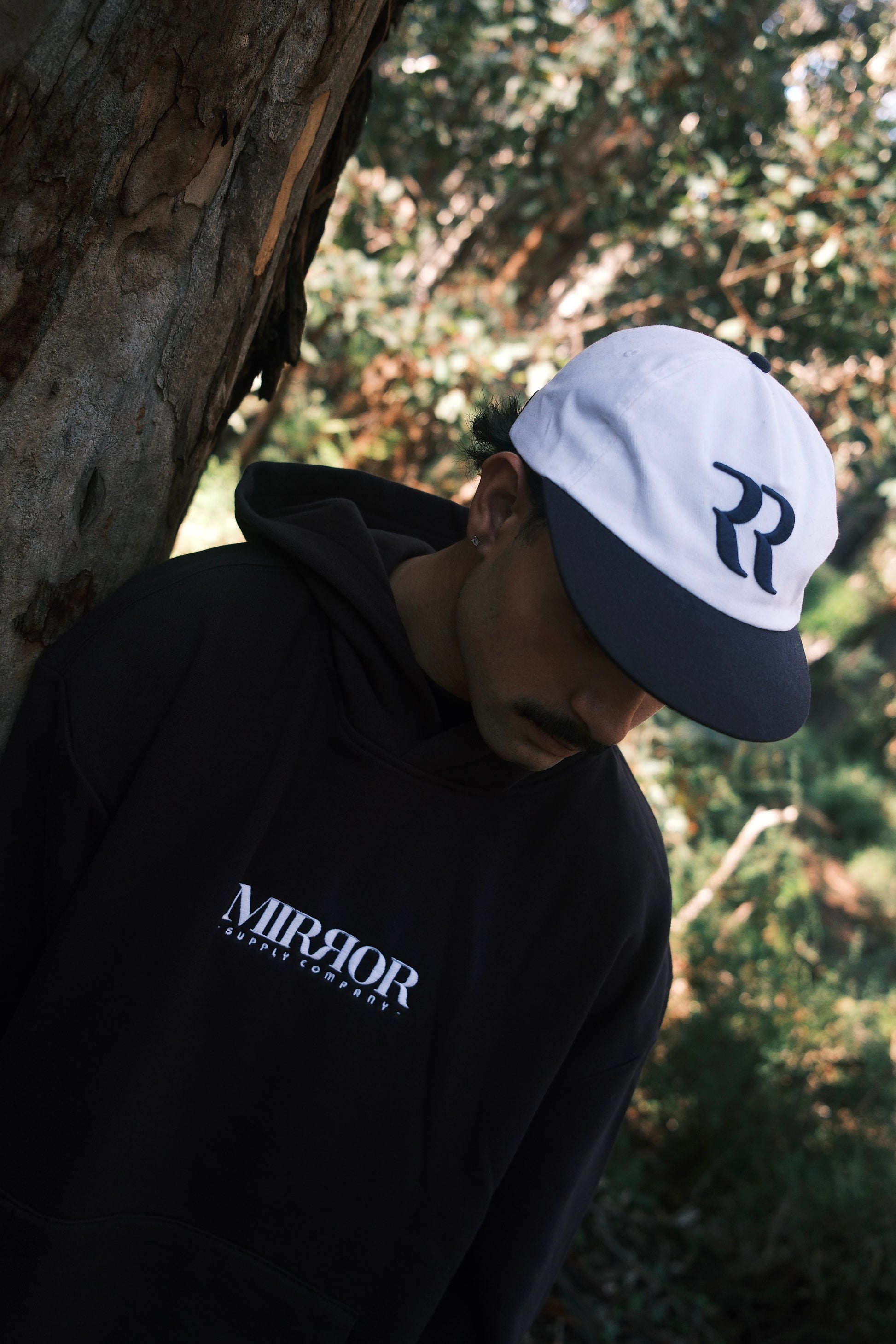 Prestige Logo Hat (White/Navy)