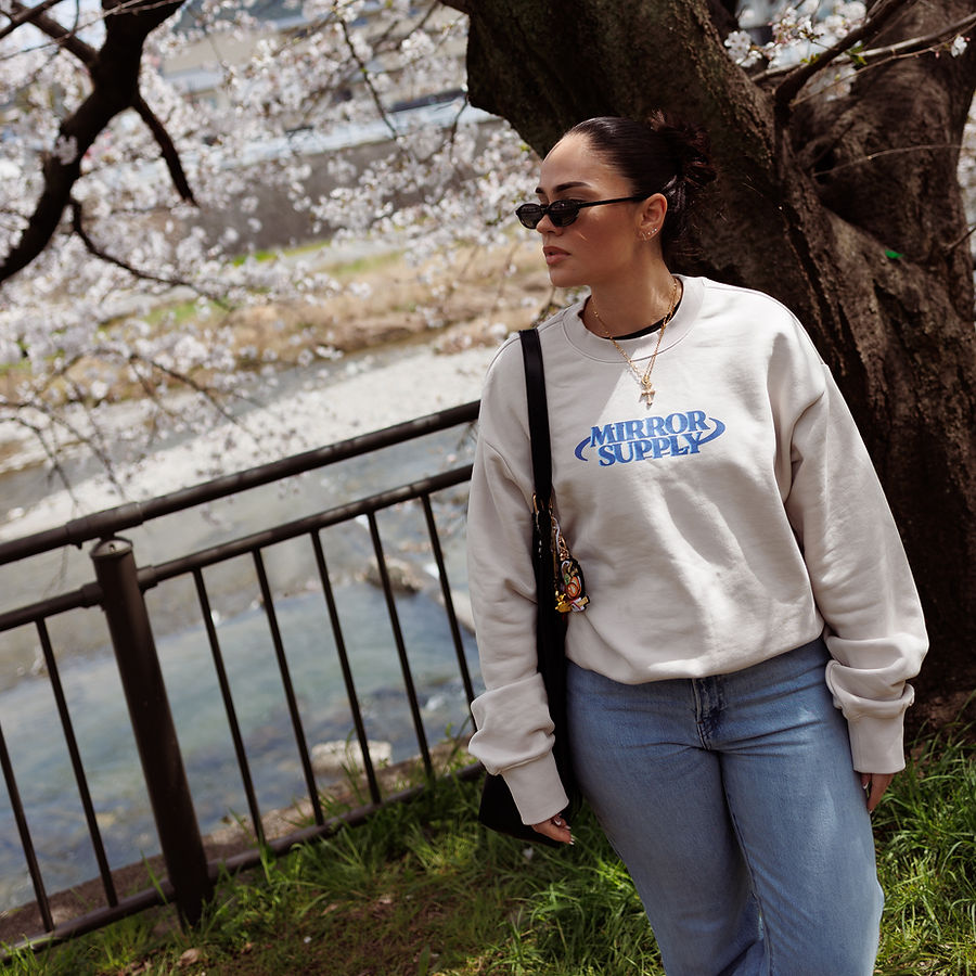 Crescent Heavyweight Crewneck (Bone)