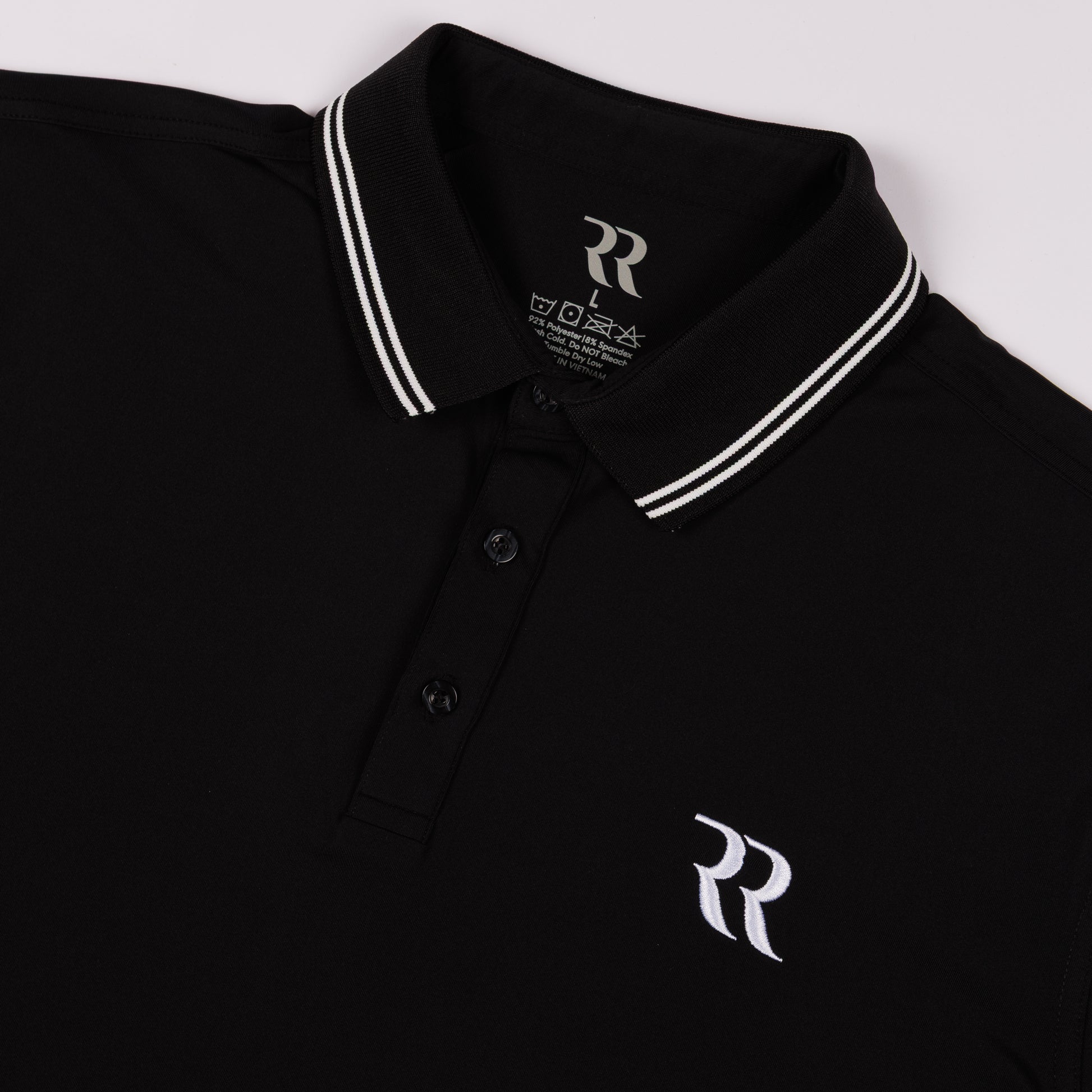 Prestige Logo Golf Polo (Blk/White)