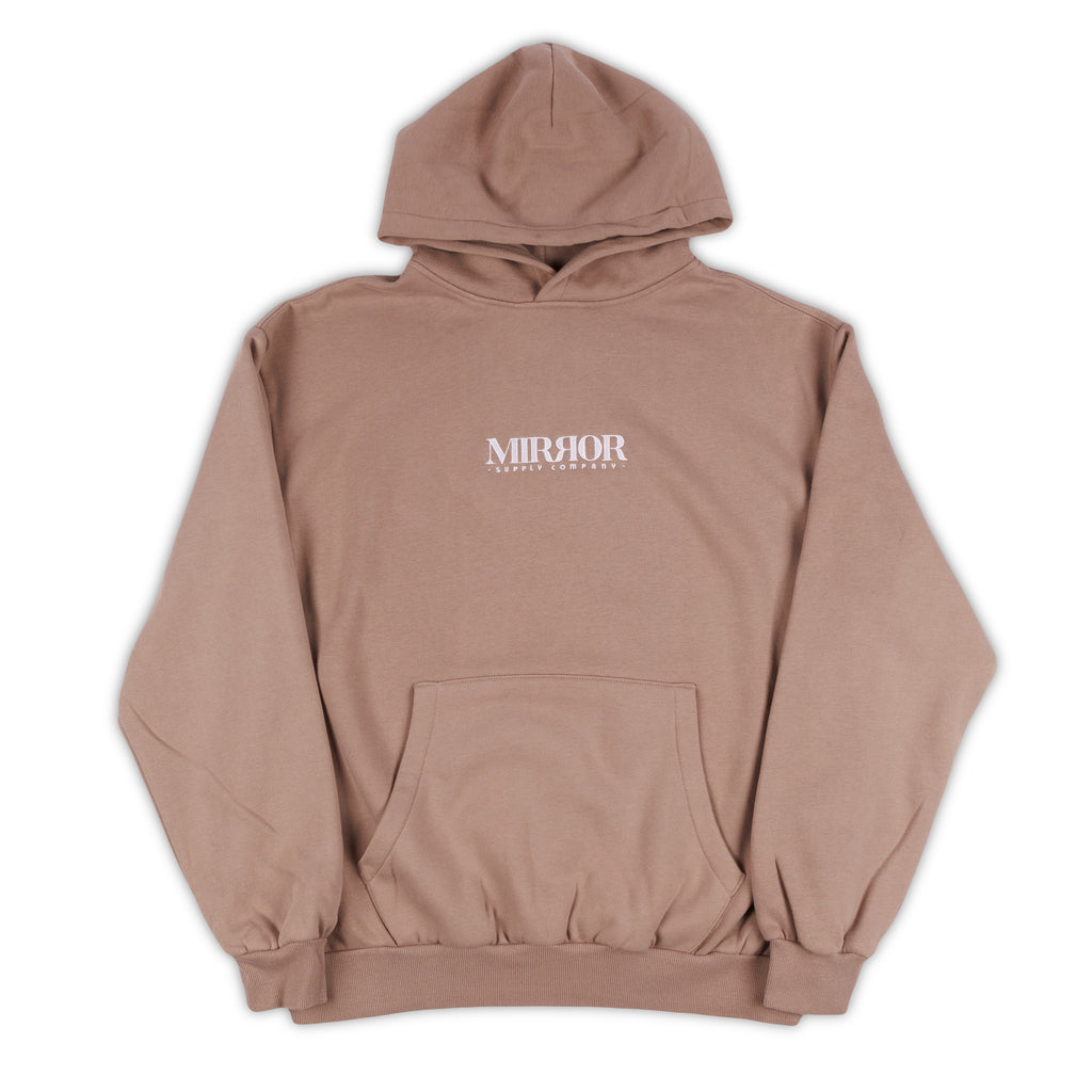 Bold Logo Embroidered Hoodie (Mushroom)