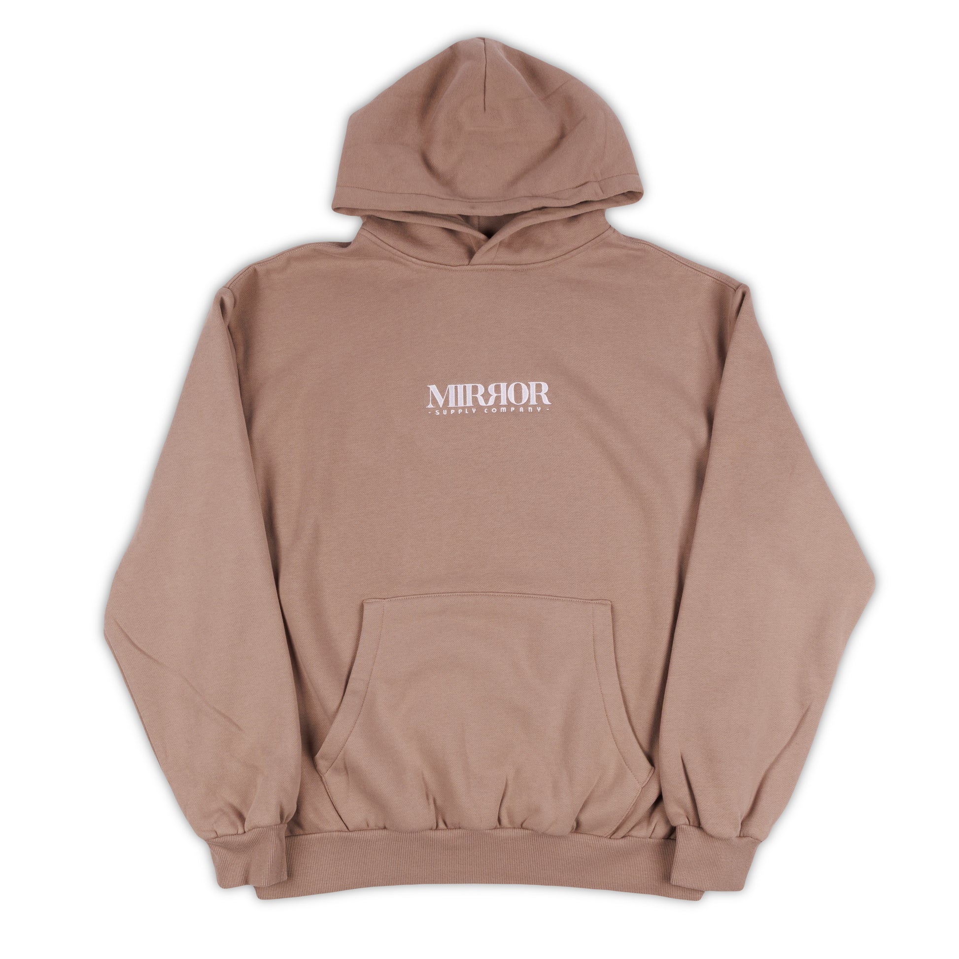 Bold Logo Embroidered Hoodie (Mushroom)