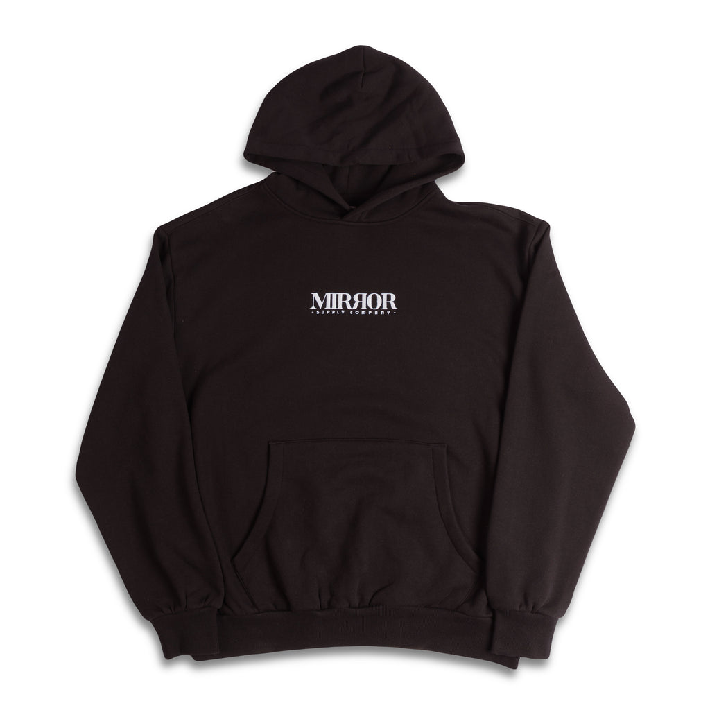 Bold Logo Embroidered Hoodie (Black)