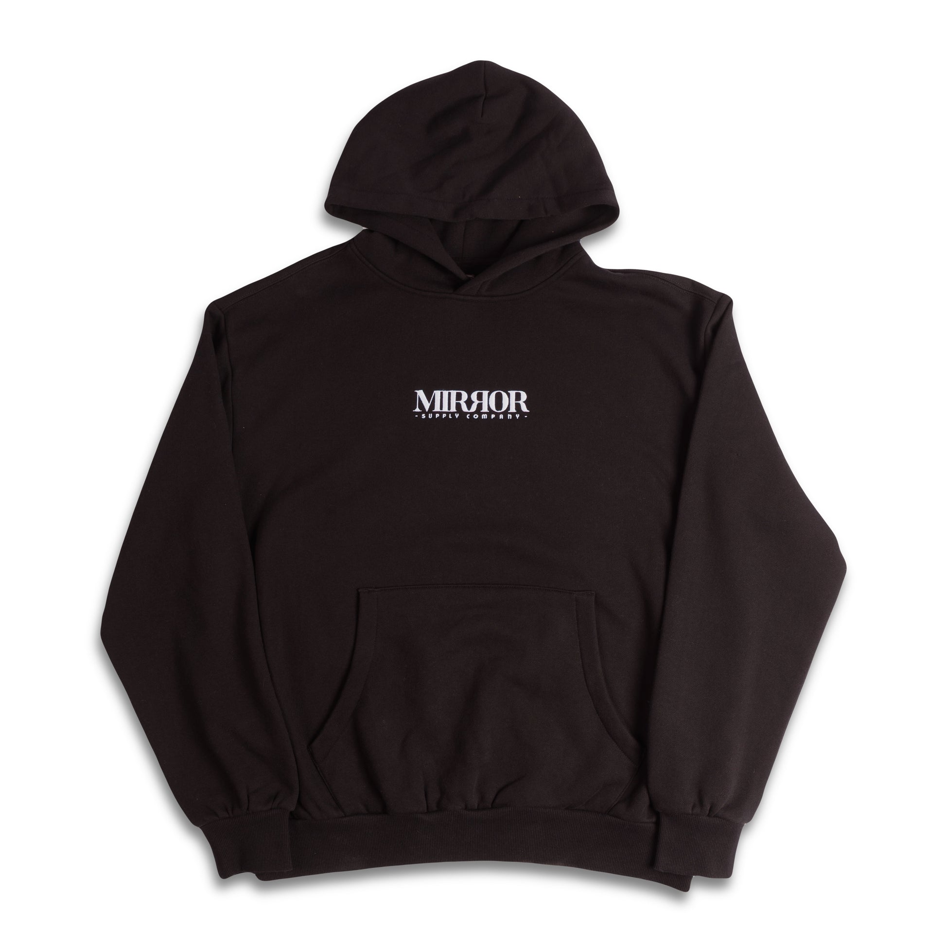 Bold Logo Embroidered Hoodie (Black)