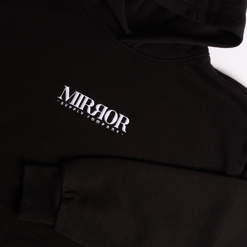 Bold Logo Embroidered Hoodie (Black)