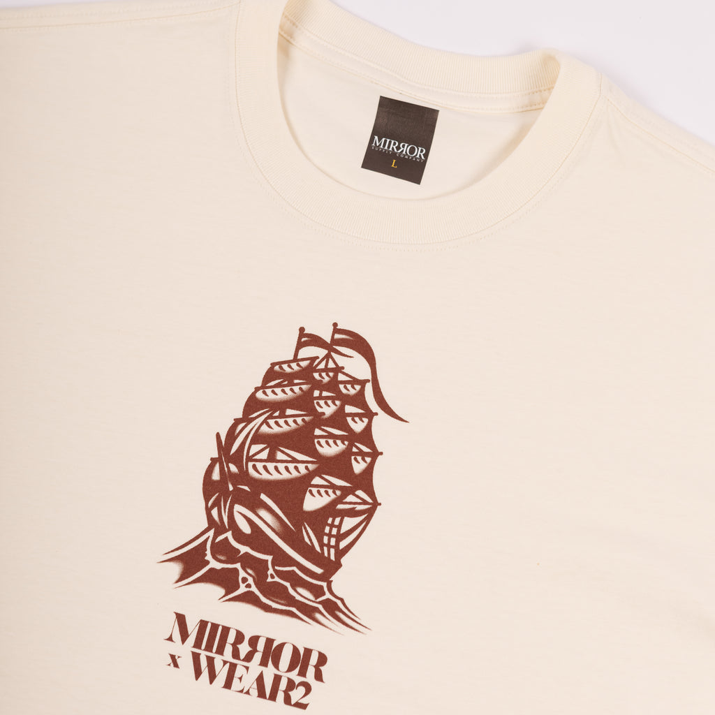 Mirror x Wear2 Boxy Tee (Cream)