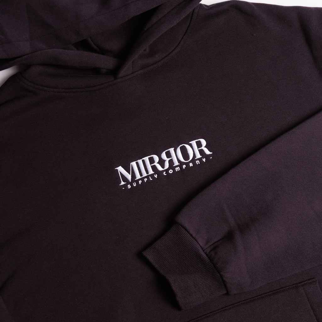 Bold Logo Embroidered Hoodie (Ink Blue)