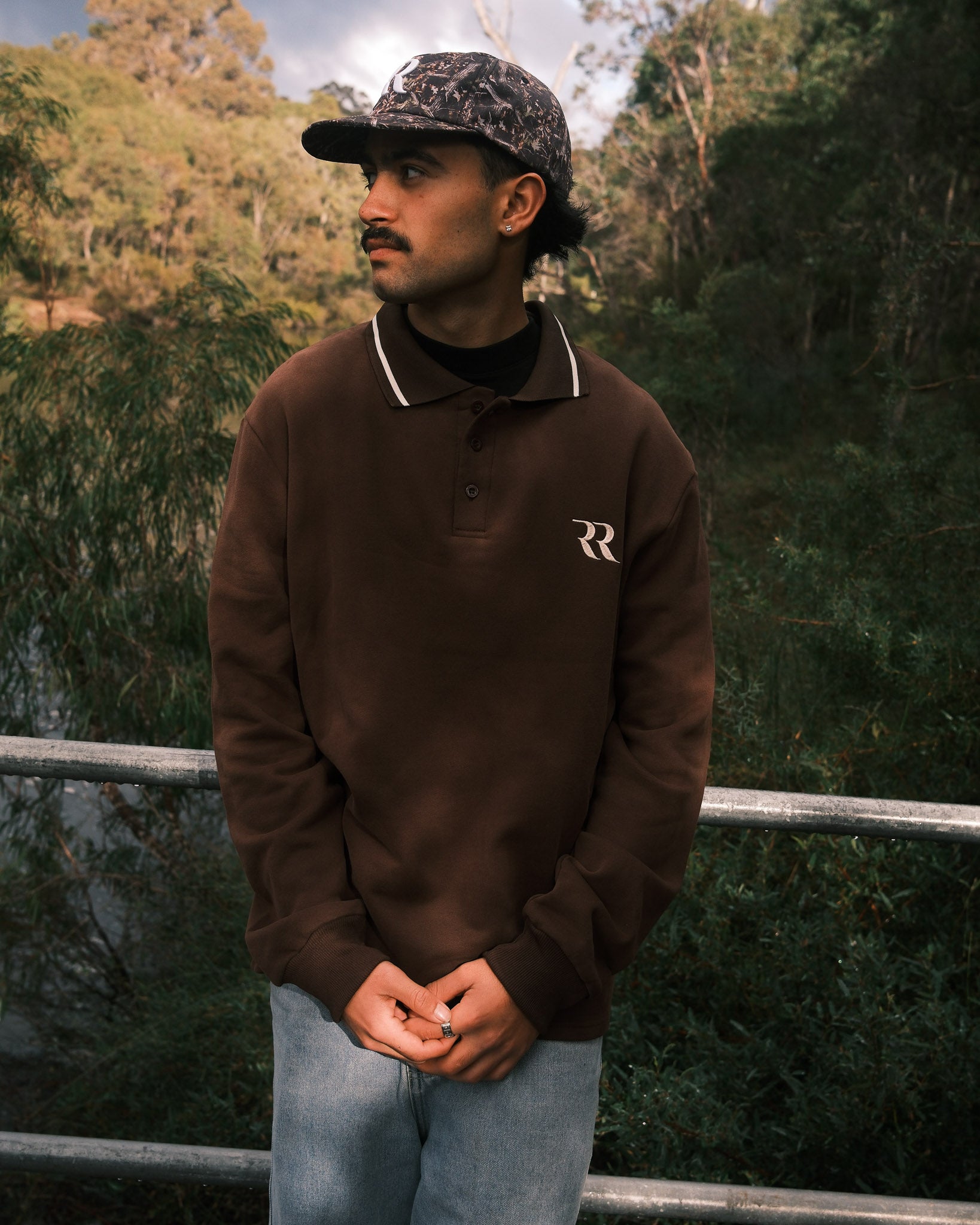 Prestige Logo Heavyweight Rugby (Brown)